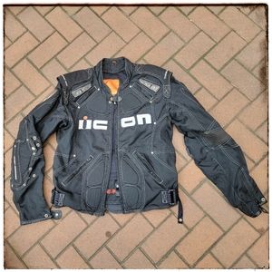 Black ICON Timax Armor Titanium Motorcycle Jacket - Asphalt Technologies XL